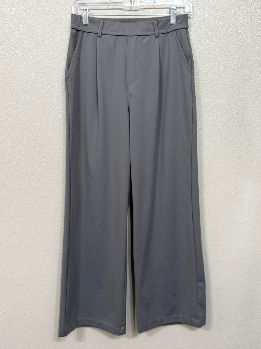 Halara Flex DayStretch High Waisted Wide Leg Pleated Pants Gray Small